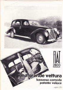 Publicité pour la Fiat 2800, 1933 (Fiat Spa)