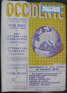 Occidente, Roma, Edizioni d’Italia, Couverture dessinée par Vinicio Paladini, (D.R.), 1932-1935