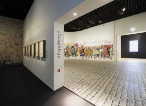 Vue de l'exposition : salle panoramique (fin de l'exposition). Image : nicolas adam studio - architecte scénographe