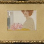 Fernand Khnopff, Des roses. Pastel sur carton, 1912. Fédération Wallonie-Bruxelles, Musée des Beaux-Arts de Tournai.