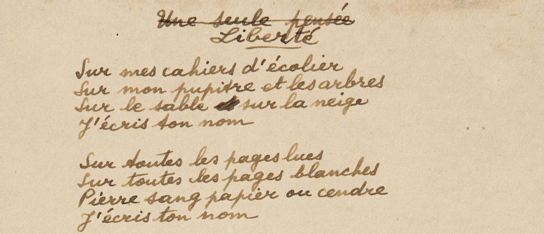 Liberté, j’écris ton nom…