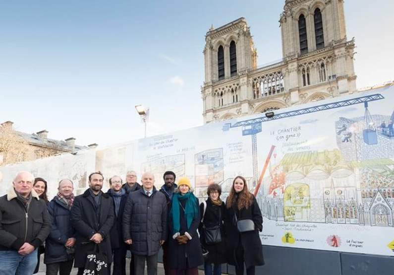 Le chantier de Notre-Dame de Paris en bande dessinée