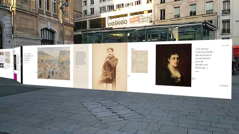 Proust s&rsquo;invite sur le parvis de la Gare Saint Lazare