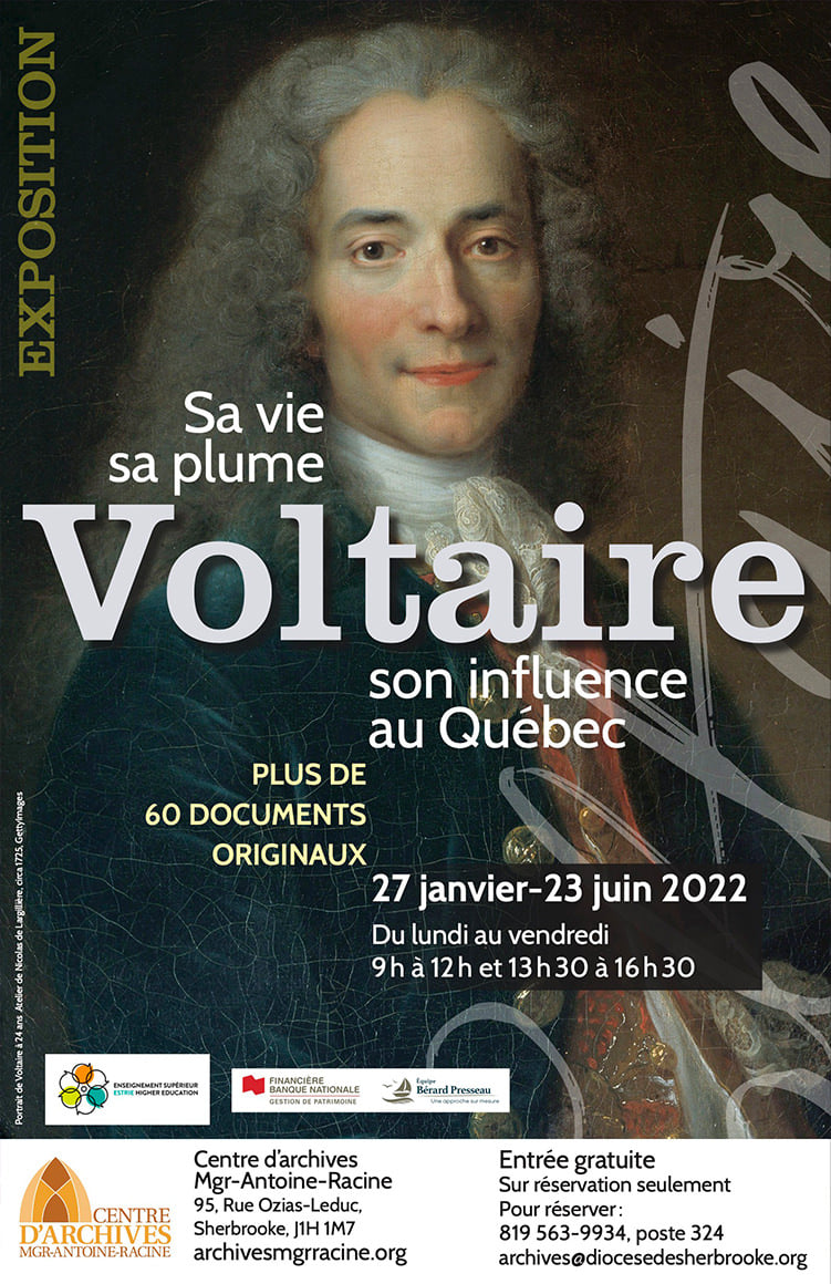 Voltaire: sa vie, sa plume, son influence au Québec