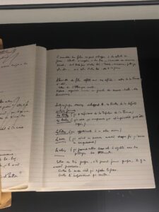 Chemise annotée et notes manuscrites du scénoario de Divine, 1975