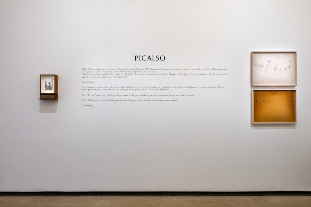 Vue de l’exposition À toi de faire, ma mignonne, Paris, Musée national Picasso-Paris, du 3 octobre 2023 au 28 janvier 2024. © Vinciane Lebrun