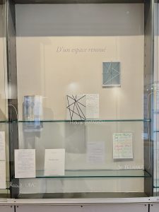 Philippe Jones, D'un espace renoué, Bruxelles, Le Cormier, 1979. Illustrations de Jo Delahaut. Reliure de Jo Delahaut (Del.) et Hedwige Gendebien (Fec.), 1986. © fonds Michel Wittock | Fondation Roi Baudouin – Archives Roberts-Jones