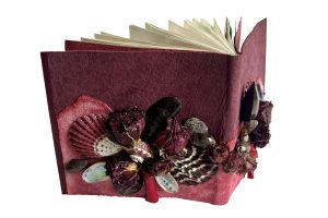 Reliure d'Annie Robine pour l'ouvrage intitulé Le buisson ardent, de Michel Butor et Anne Slacik © Manoir des livres